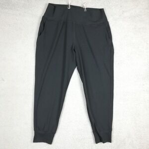 Under Armour Womens Pants Jogger Black High Rise Pull On Soft Athleisure XL